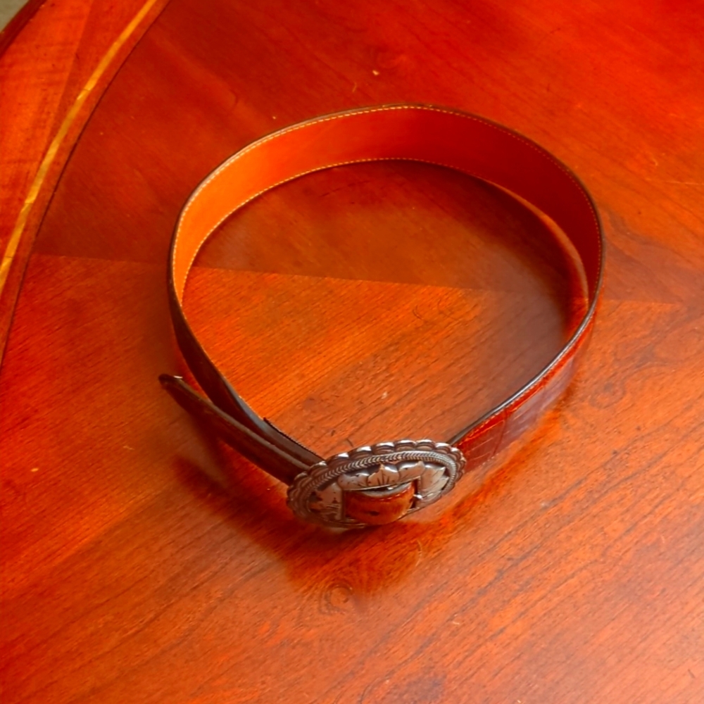 Brighton Brown LEATHER  BELT LADIES SIZE MEDIUM